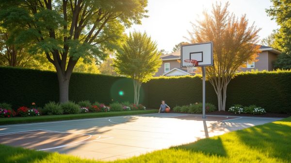 Transformez votre espace extérieur avec un terrain de basket adapté