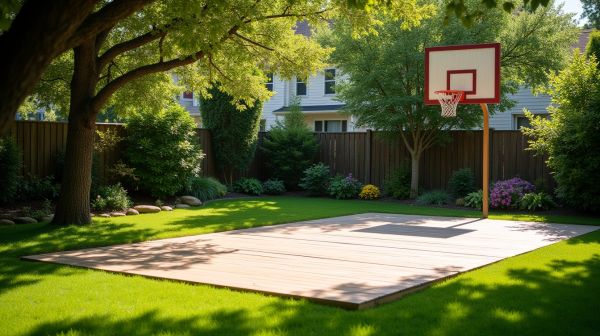 Transformez votre espace extérieur avec un terrain de basket adapté